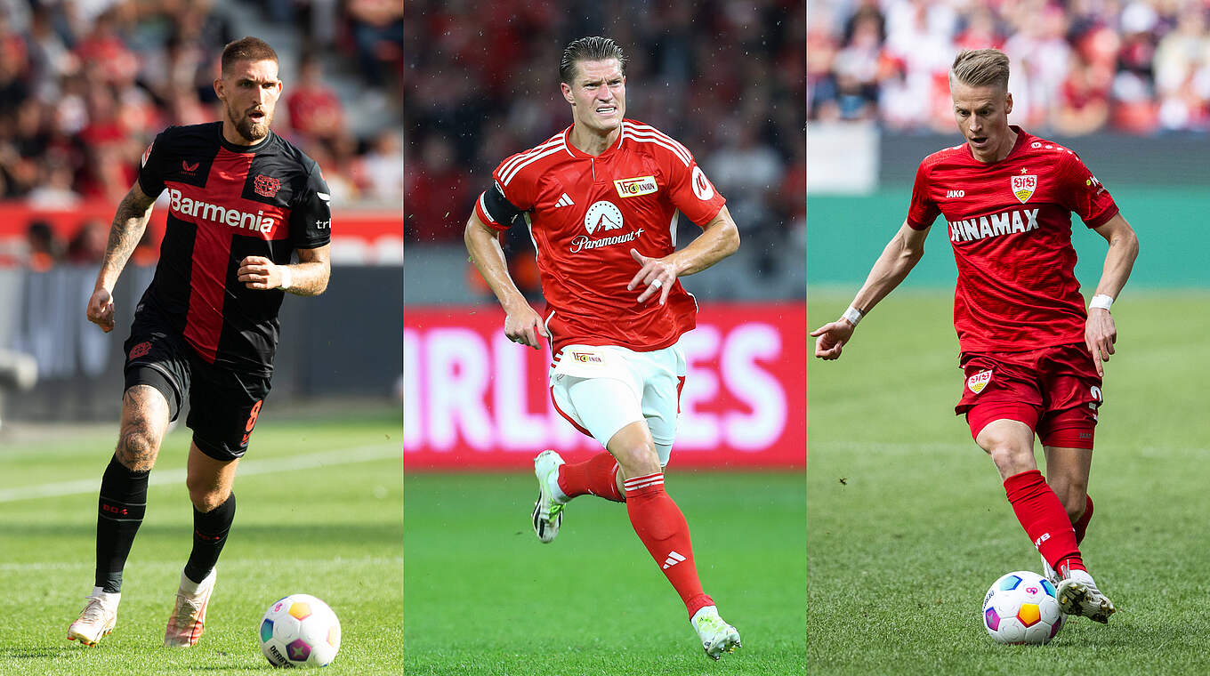 Erstmals im DFB-Team: Robert Andrich, Kevin Behrens und Chris Führich (v.l.n.r) © Imago
