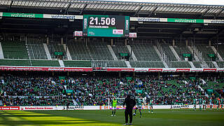 Heimsieg gegen Köln mit mehr als 21.000 Fans im Rücken: der SV Werder Bremen © imago