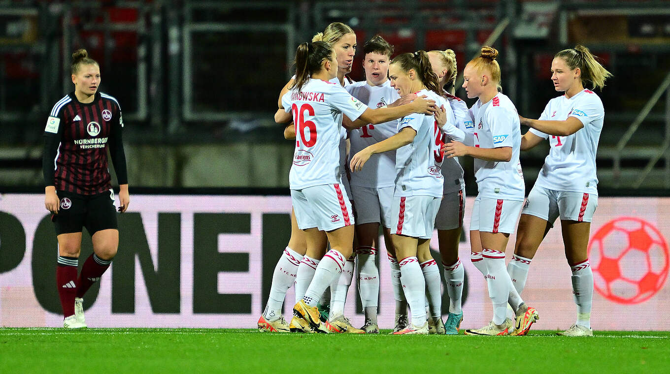 Drei Tore beim Aufsteiger 1. FC Nürnberg: Kölner Frauen verlassen untere Tabellenhälfte © imago
