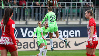 Topspielniederlage vergessen: Wolfsburg feiert einen Kantersieg gegen Freiburg © Imago Images