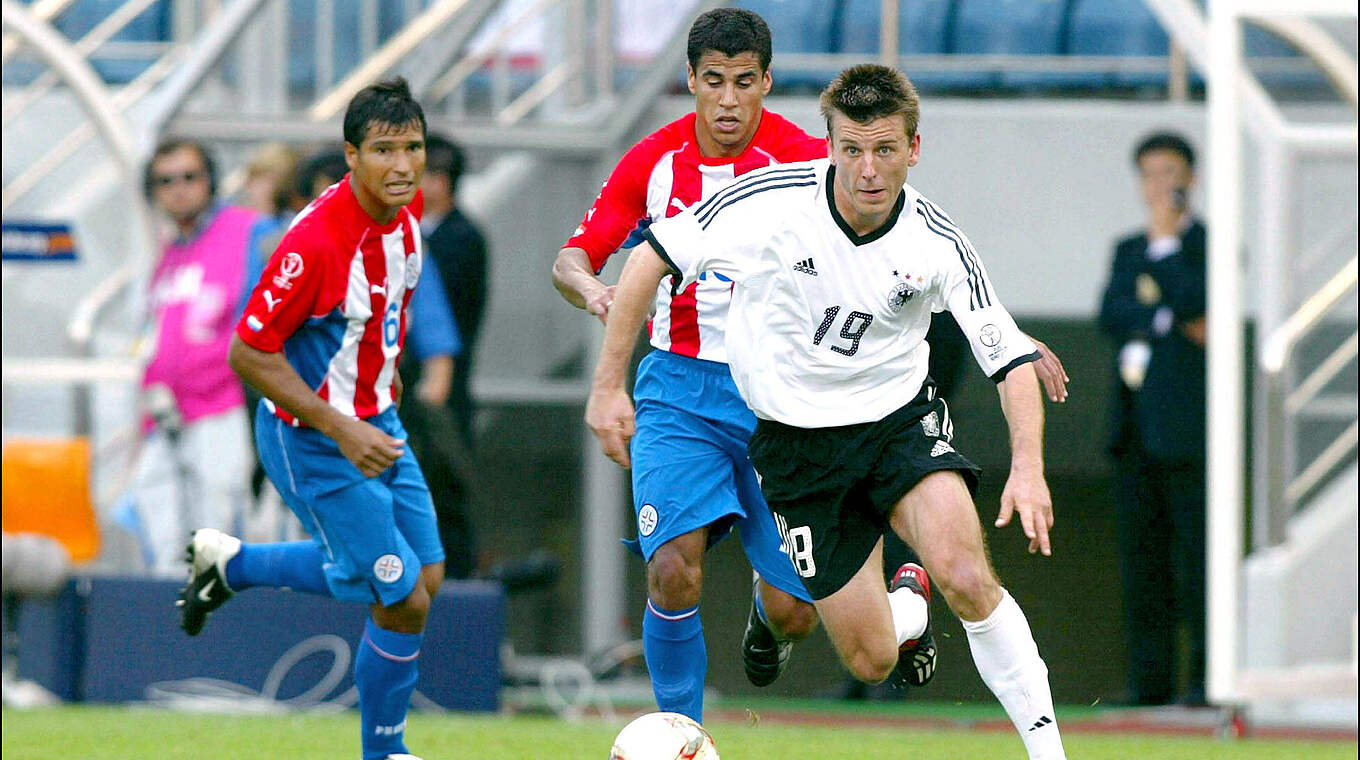 Schneider: Gegen Paraguay im WM-Achtelfinale 2002 mit seiner "wichtigsten Aktion" © imago