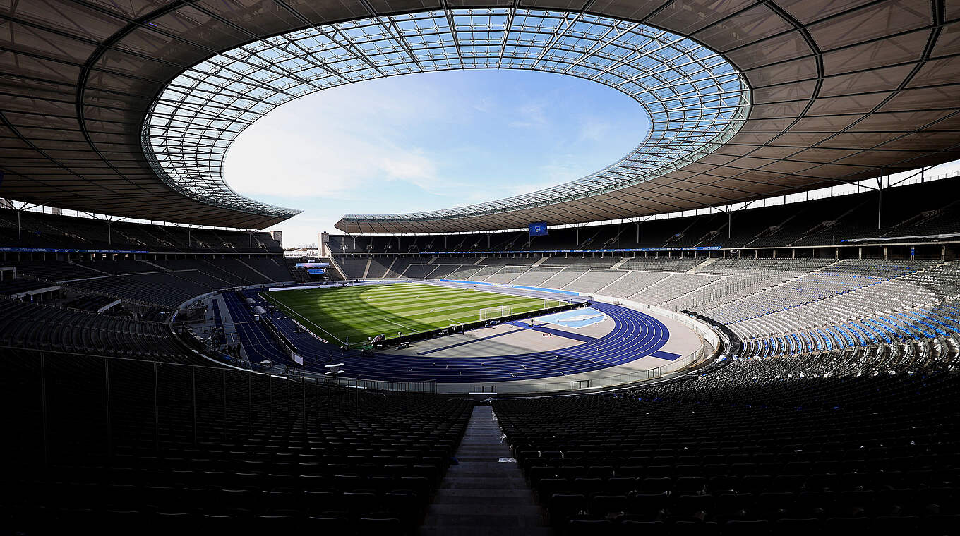 Erst Abschlusstraining, dann Prestigeduell gegen Türkei: im Olympiastadion Berlin © Getty Images