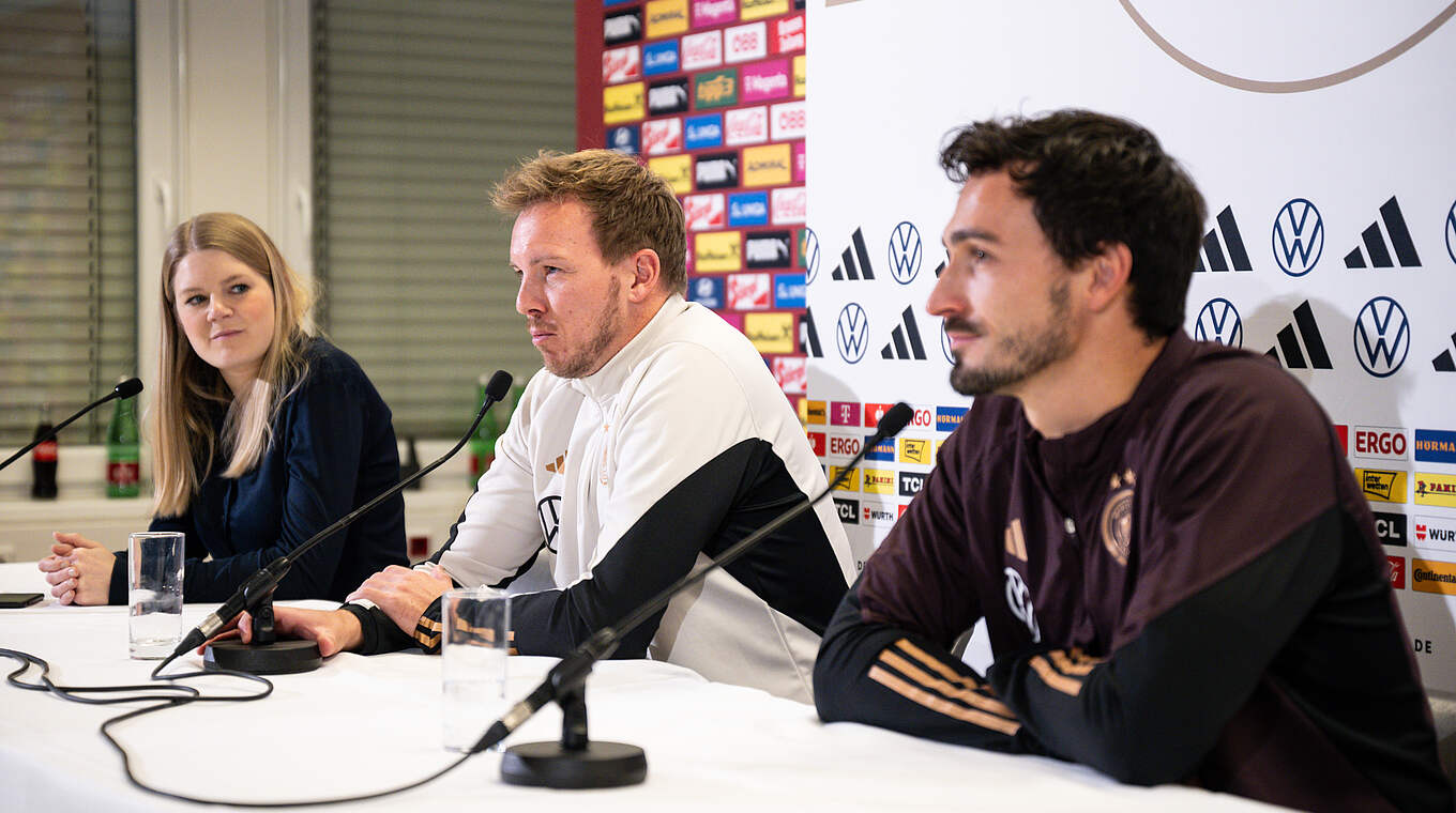 Nagelsmann and Hummels: "We're looking forward to the match."  © DFB/GES-Sportfoto