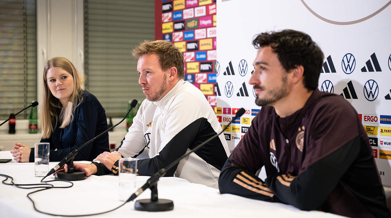 Nagelsmann und Hummels: "Wir freuen uns alle sehr auf das Duell" © DFB/GES-Sportfoto