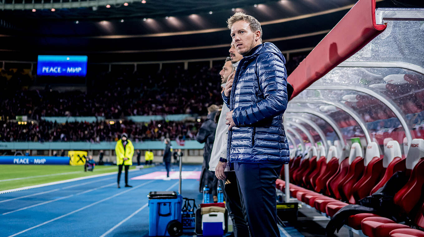 Zweite Niederlage in Folge: Bundestrainer Julian Nagelsmann kann nicht zufrieden sein © GES