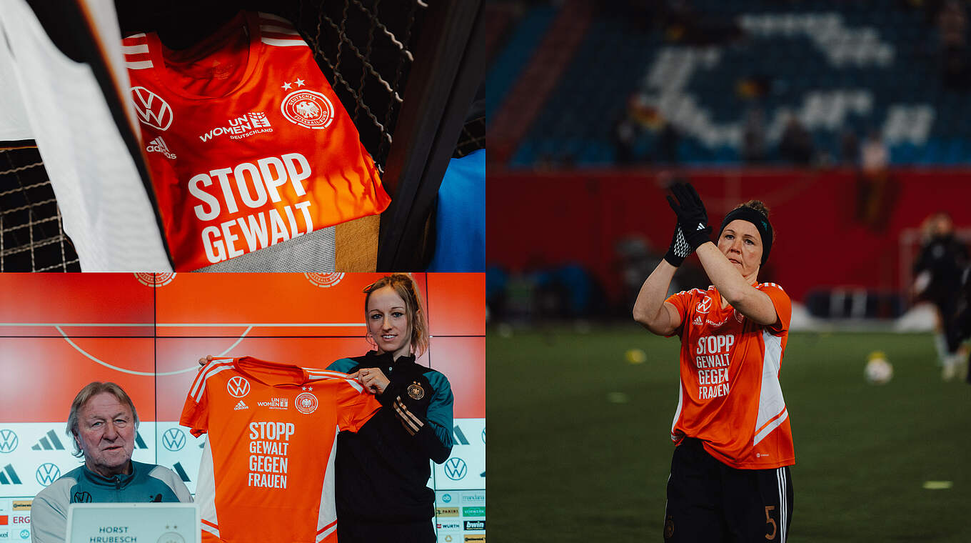 "Ein klares Zeichen": Die Frauen-Nationalmannschaft unterstützt "Orange the World" © Sofieke