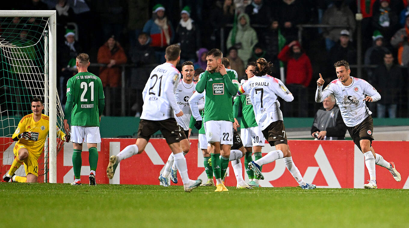 Viertelfinale gebucht: Der FC St. Pauli nimmt die Hürde Homburg © Getty Images