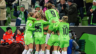 Jubel kurz vor Schluss: Dem VfL Wolfsburg reicht ein Treffer zum Sieg © Getty Images