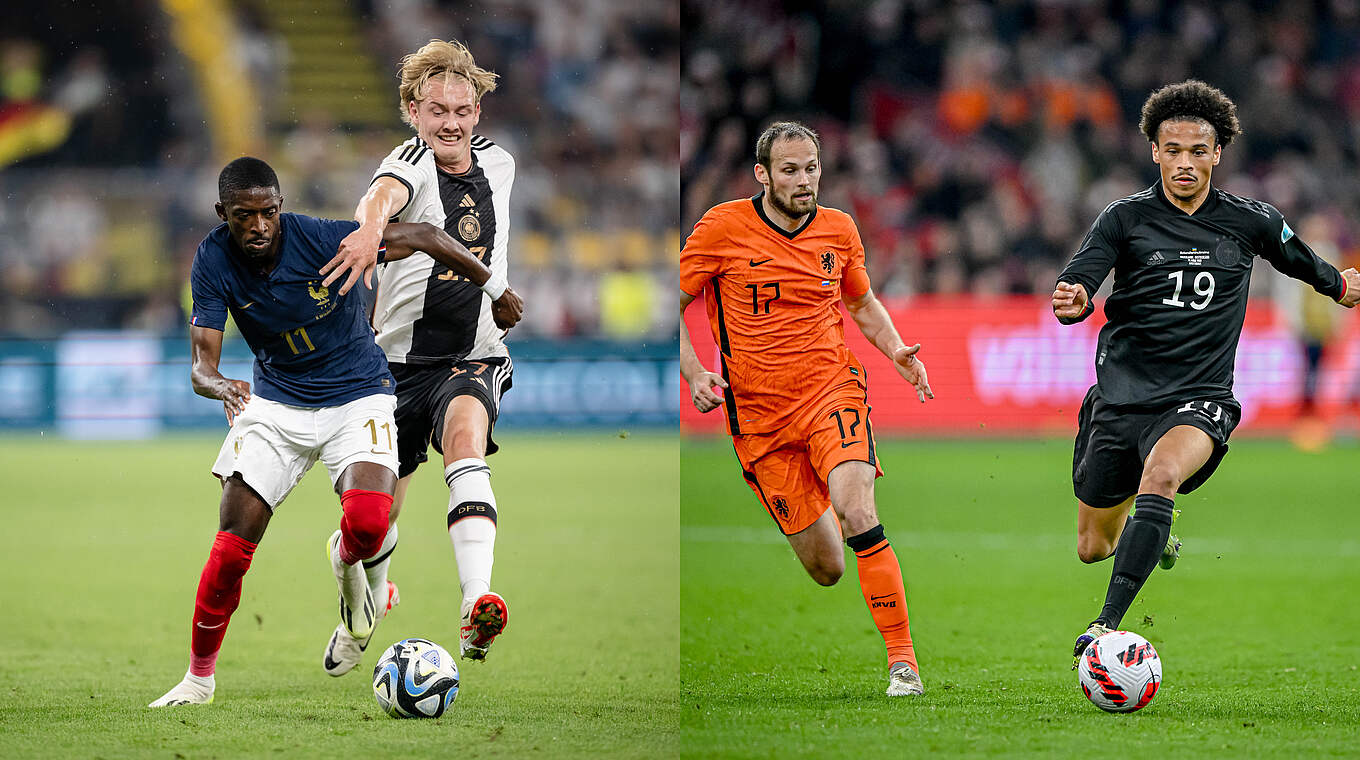 Duelle zum Jahresauftakt: In Lyon gegen Frankreich, in Frankfurt gegen Oranje © GES Sportfoto Collage DFB