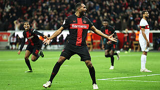 Jonathan Tah celebrates his late winner. © Getty Images