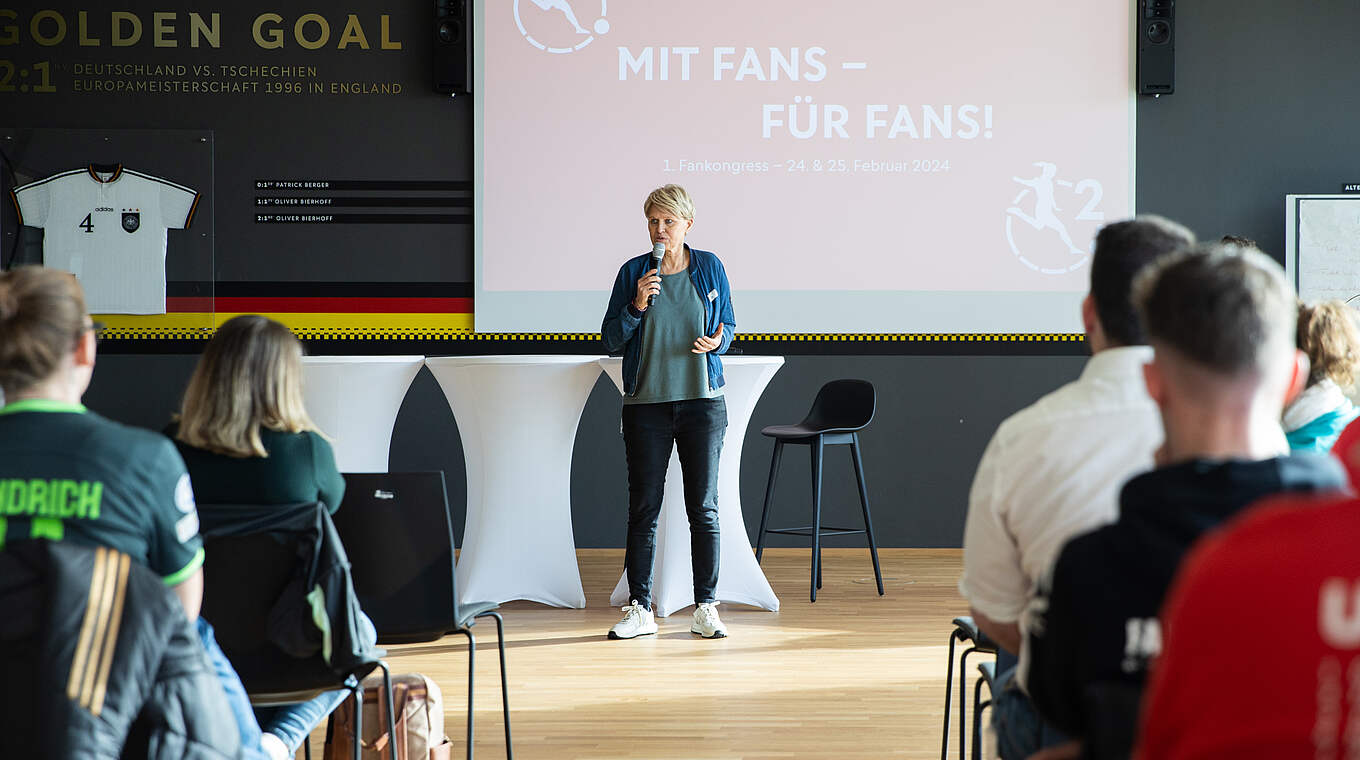 Doris Fitschen: "In unserer Strategie FF 27 ist das Thema Fans ein wichtiger Baustein" © Yuliia Perekopaiko/DFB