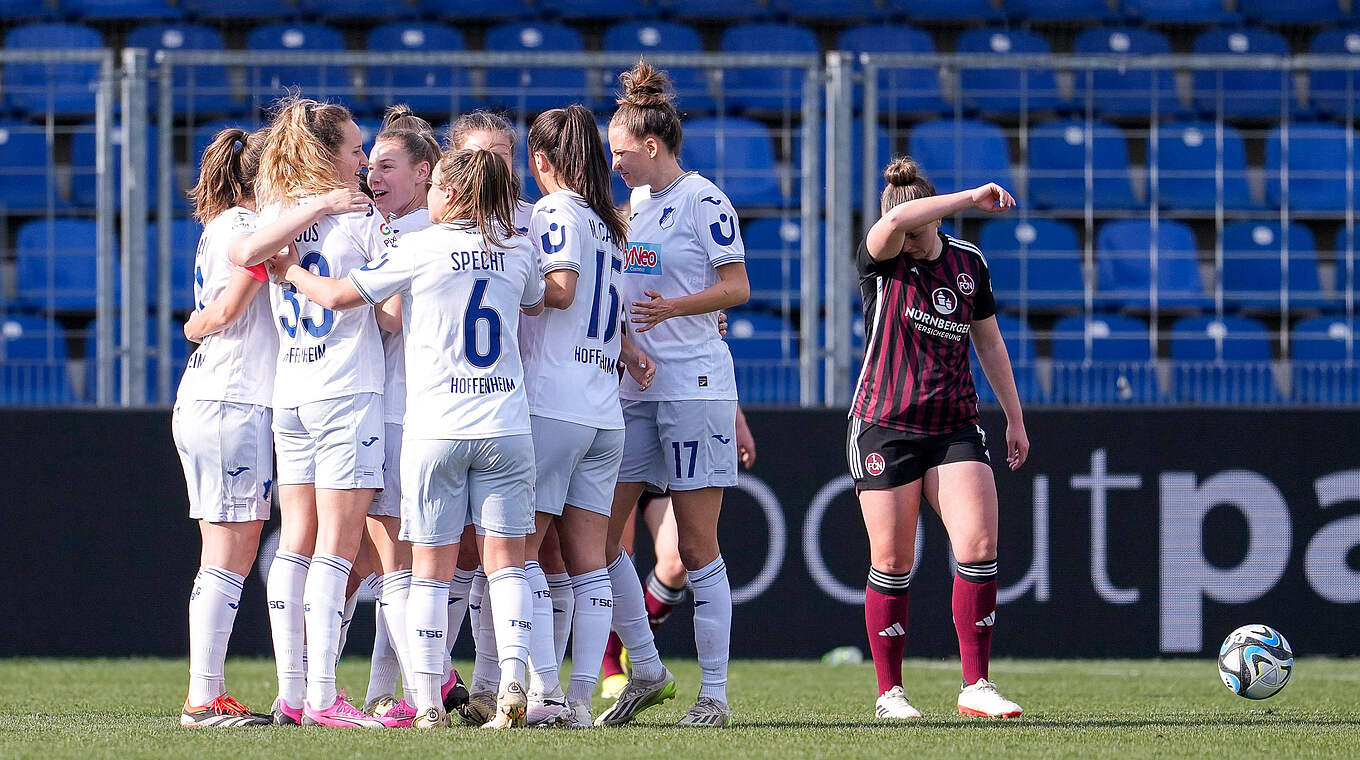 Setzt sich mit 2:0 gegen den 1. FC Nürnberg durch: die TSG Hoffenheim © Imago Images