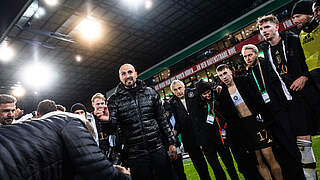 Vorfreude auf den Heim-Doppelpack: Antonio Di Salvo mit seiner U 21 © Thomas Böcker/DFB