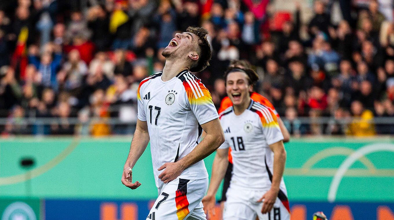 Mainz's Brajan Gruda opened the scoring inside 15 minutes © Thomas Böcker/DFB