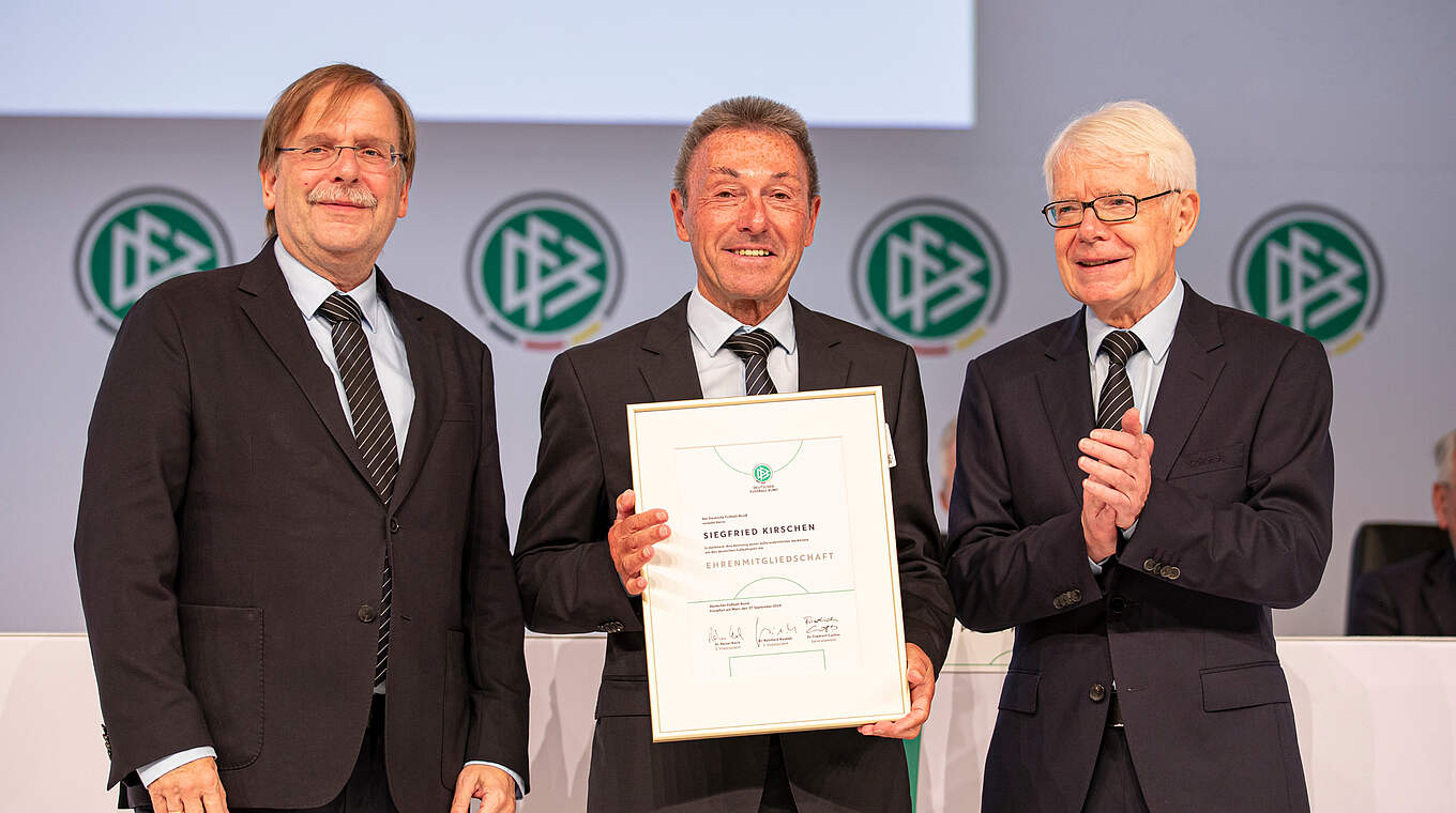 Ehrenmitglied: Siegfried Kirschen bei der Ernennung 2019 © Thomas Boecker/DFB