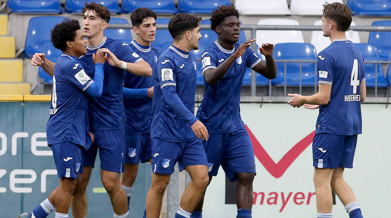 Könnte als erster Klub das Double im U 19-Bereich holen: die TSG Hoffenheim © Imago Images