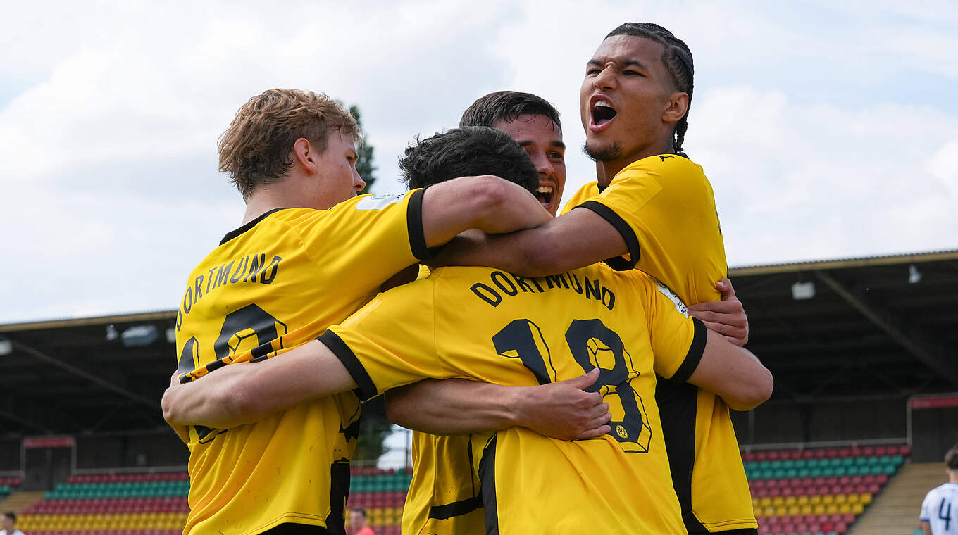 Riesen Jubel: Borussia Dortmund steht im Finale der A-Junioren-Meisterschaft © Imago