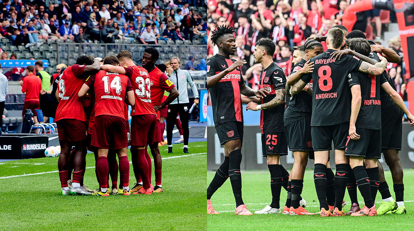 Treffen im DFB-Pokalfinale aufeinander: Kaiserslautern und Bayer Leverkusen © Imago Images