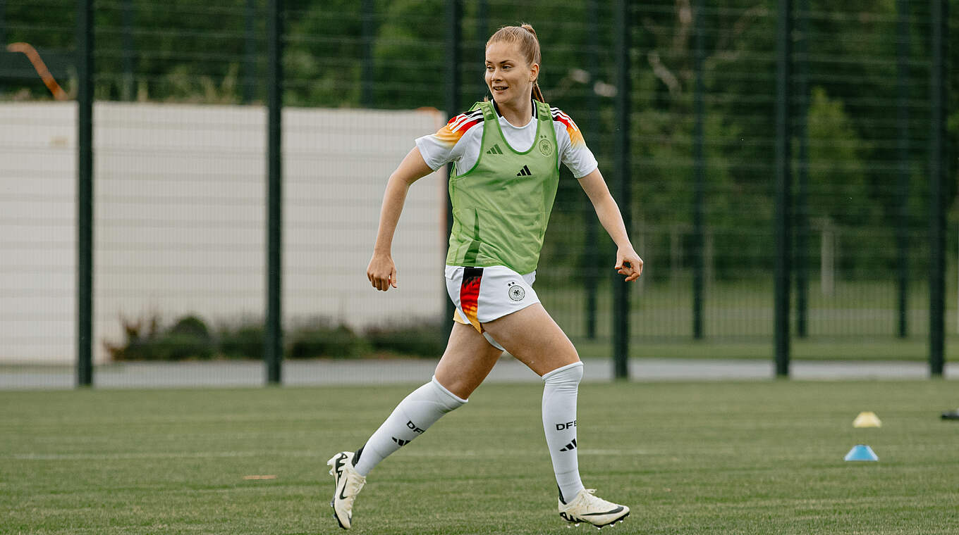 Sjoeke Nüsken: "Gehe mit breiter Brust in die anstehenden Länderspiele" © Ngom/ DFB