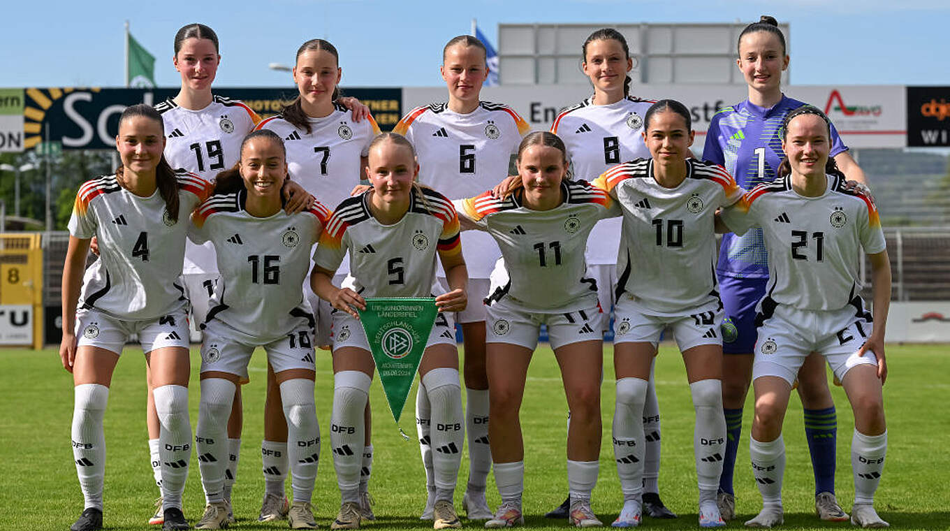 Bestreiten gegen die USA ihr letztes Spiel in der Altersklasse: die U 16-Juniorinnen © DFB/Getty Images