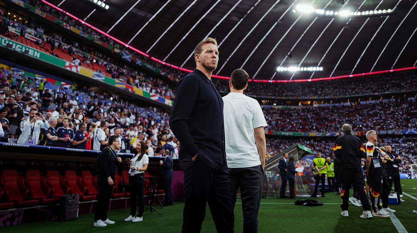 Nagelsmann: "We played with lots of power and pressed them." © DFB / Philipp Reinhard