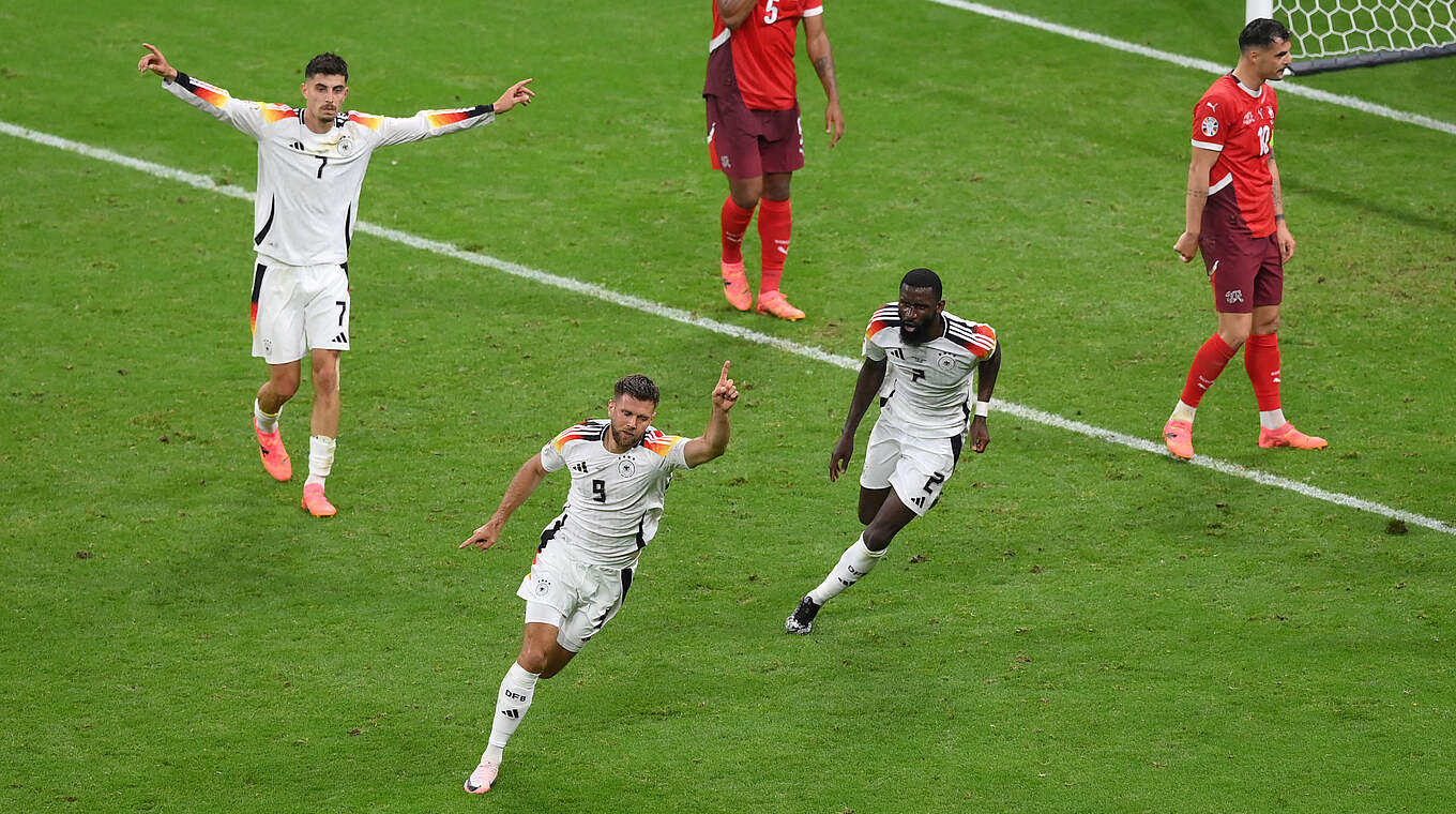 Niclas Füllkrug saved the day for Germany after levelling the scoring in added time. © Getty Images