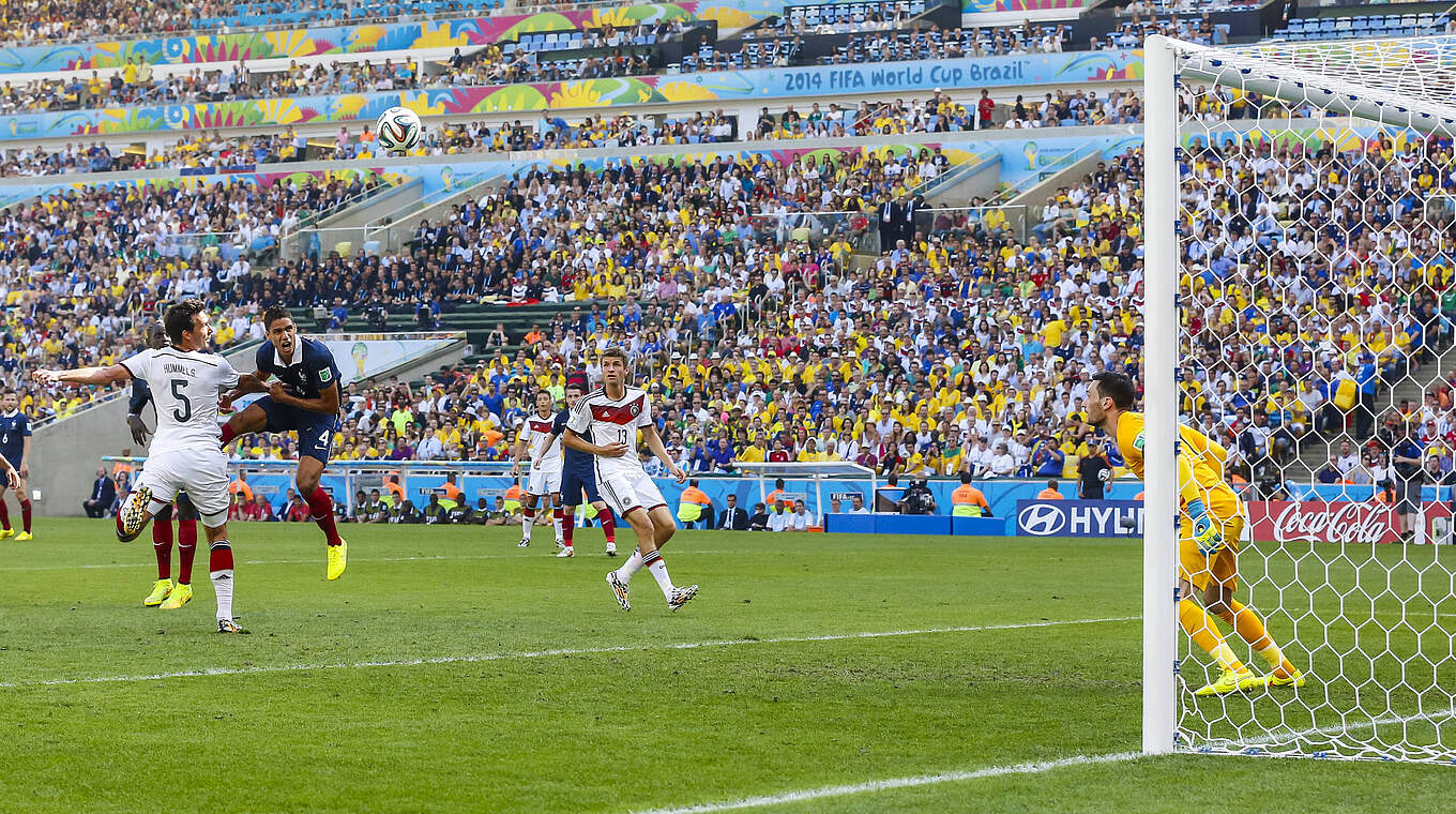 Mats Hummels erzielt per Kopf den goldenen Treffer im Viertelfinale gegen Frankreich © imago