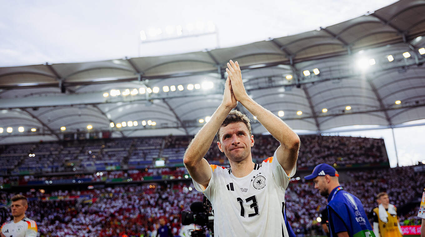 Abschied aus der Nationalmannschaft: Müller nach dem Viertelfinal-Aus gegen Spanien 2024 © DFB/Philipp Reinhard