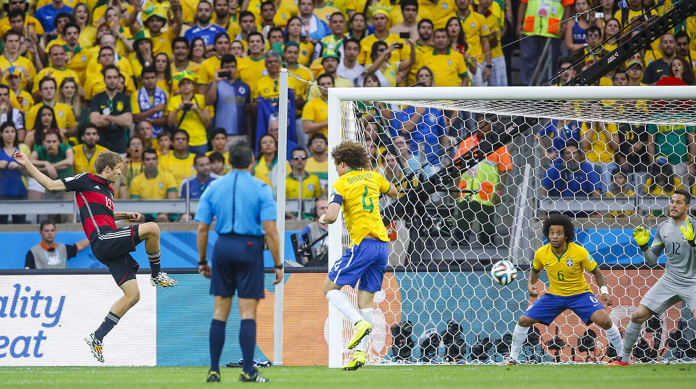 Erster Torschütze beim 7:1 im Halbfinale gegen Brasilien: Thomas Müller © Imago