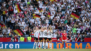 Germany celebrate during their comfortable win in Hanover © Getty Images