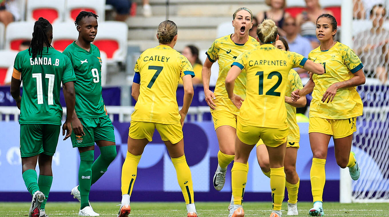 Vier Treffer in der letzten halben Stunde: Australien dreht Partie gegen Sambia © Getty Images