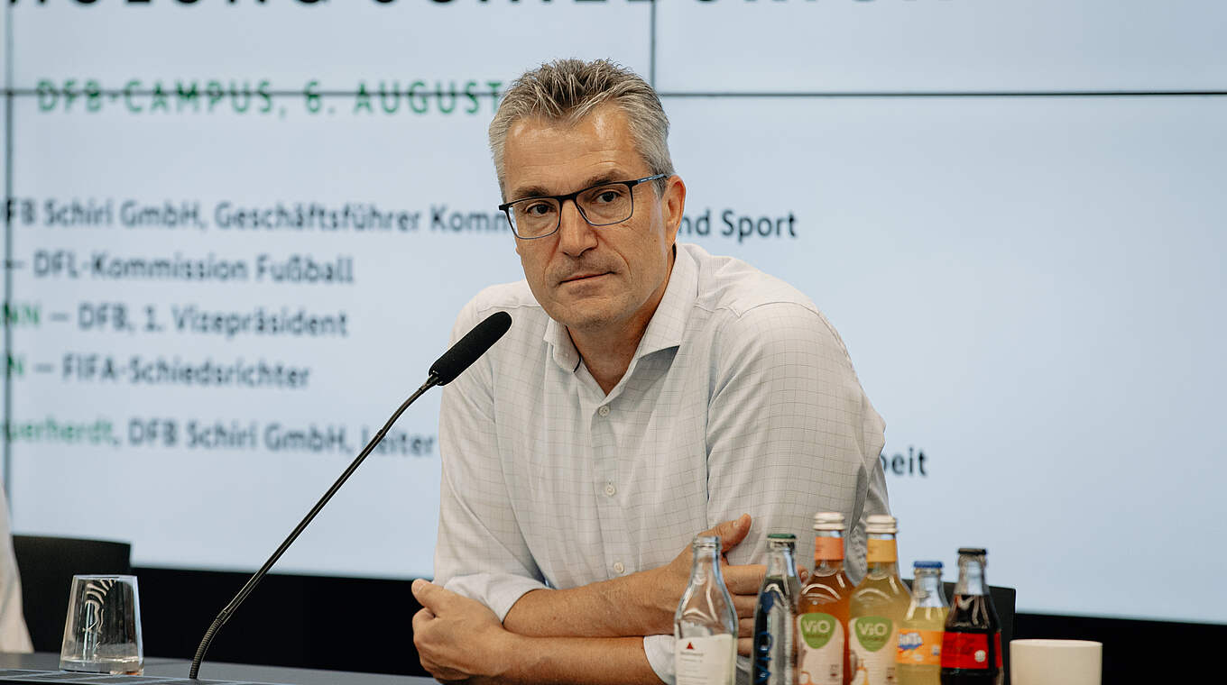 Kircher: "Wollen einen positiven Beitrag zum positiven Außenbild des Sports leisten" © Liam S. Curtis Mbella Ngom/ DFB