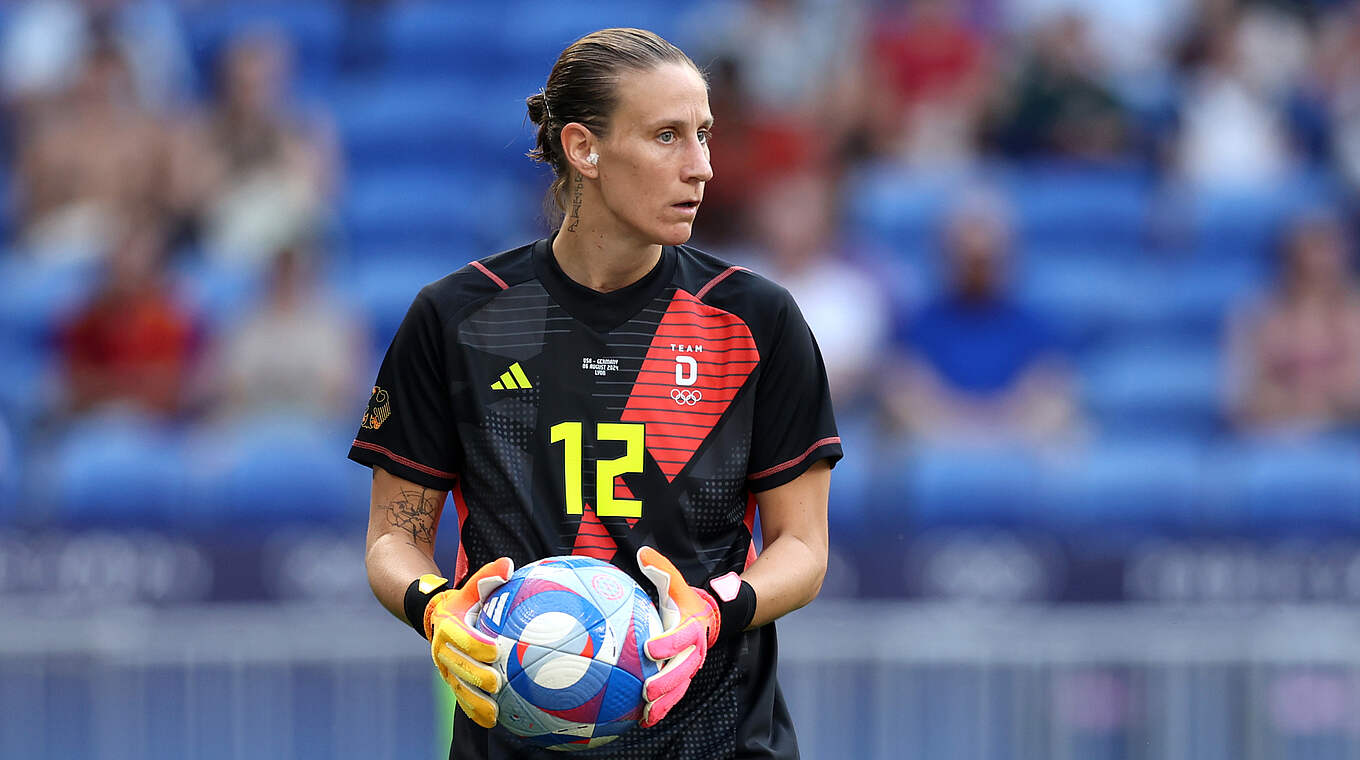 Im Tor der Deutschen Frauen-Nationalmannschaft: Ann-Katrin Berger © Getty Images