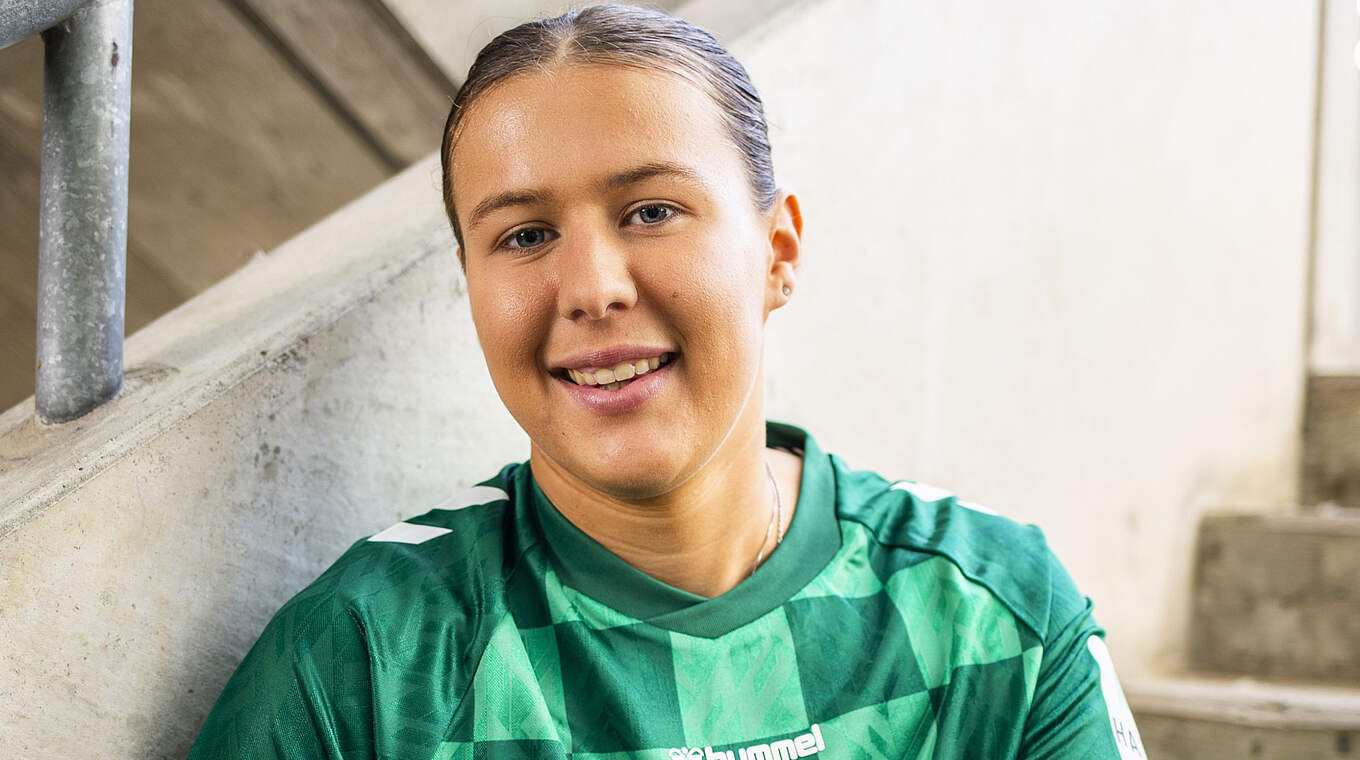 Larissa Mühlhaus: "Ich bin extrem heiß auf das Spiel gegen den VfL Wolfsburg" © SV Werder Bremen