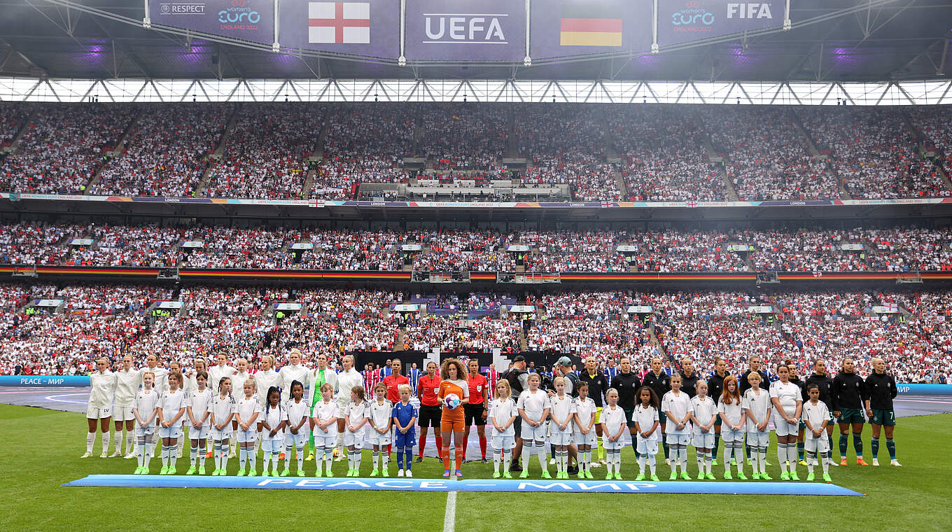 Neuauflage des EM-Finales 2022: Die DFB-Frauen gastieren in Wembley © Maja Hitij/Getty Images for DFB