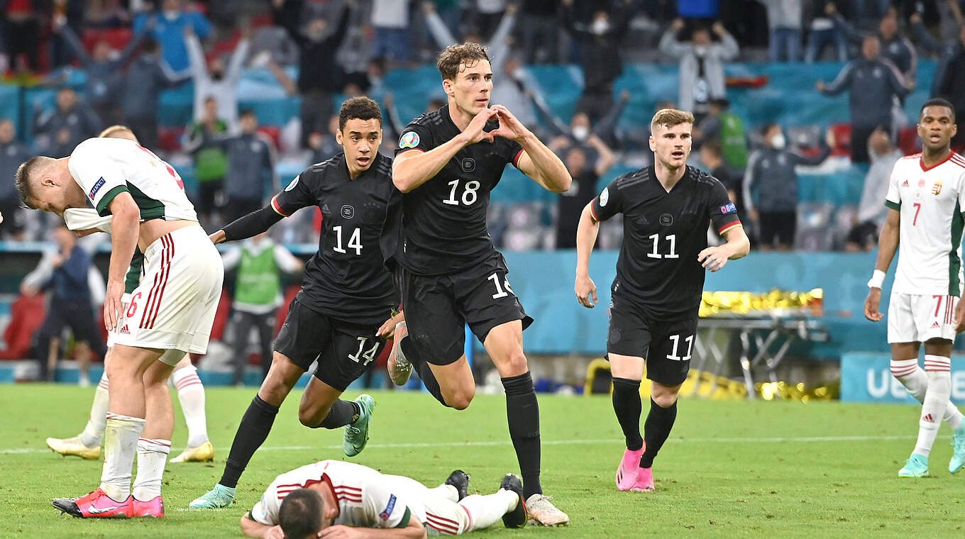 Traf zum 2:2 bei der EM 2020 gegen Ungarn: Leon Goretzka (M.) © Imago Images