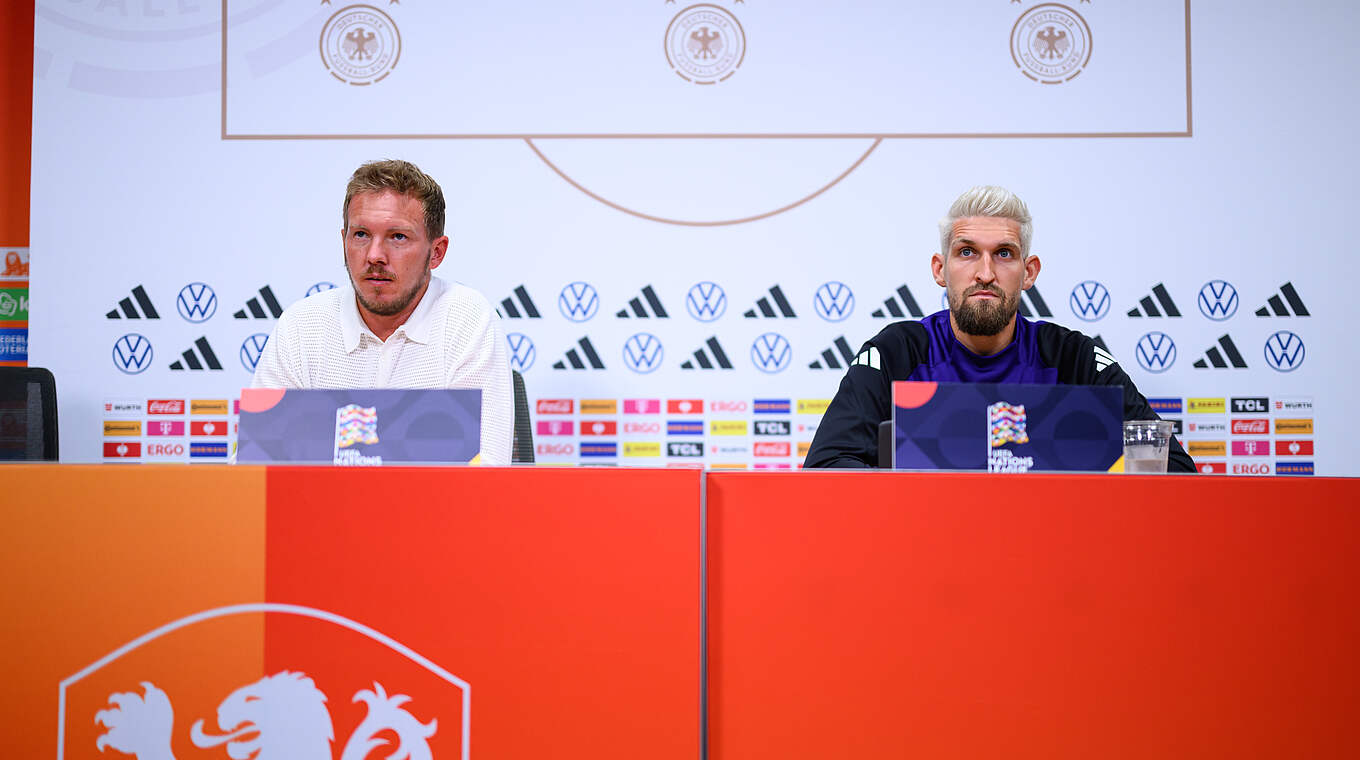 Julian Nagelsmann (l.): "We are not intending on making lots of changes" © DFB/GES-Sportfoto