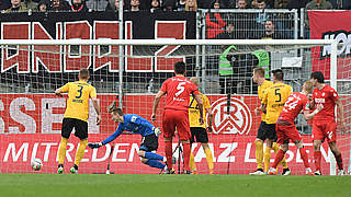 Marcel Platzek erzielte den Essener Treffer zum 3:1 gegen Aachen © imago/Revierfoto