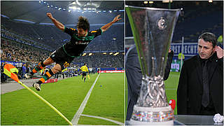 Bremer Triumph im UEFA-Cup-Halbfinale 2009: Allofs mit Corpus delicti, Diego (l.) jubelt © imago/DFB