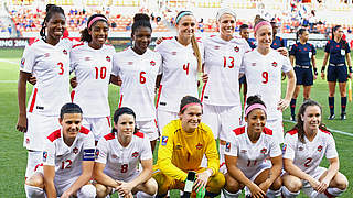Unterliegt Brasilien mit 0:2: die kanadische Frauen-Nationalmannschaft © 2016 Getty Images