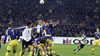 WM-Qualifikation 2001 gegen die Ukraine: Deutschland gewinnt in Dortmund 4:1 © Getty Images