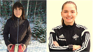 Mutter-Tochter-Gespann in Schweden: Birgit (l.) und Iza Wiese © Verein/privat/DFB