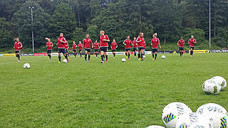 Das zweite Trainingslager in Barsinghausen beginnt: die DFB-Frauen vor Olympia © DFB