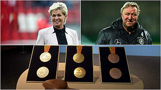 Silvia Neid and Horst Hrubesch will lead the Germany national teams at the Olympic Games in Rio this August.  © GettyImages/DFB