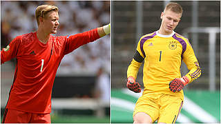 Dominik Reimann (left) has been replaced by Gladbach's Moritz Nicolas (right) © SPORTSFILE/GettyImages/DFB