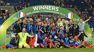 France celebrate their European U19 Championship triumph © ©SPORTSFILE