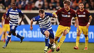 Duell zweier Mitfavoriten zum Auftakt der 3. Liga: MSV Duisburg gegen SC Paderborn © 2015 Getty Images