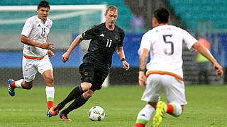 Mexiko - Deutschland 2:2 (0:0): Die Deutsche Olympiamannschaft rettet einen Punkt gegen Mexiko. © 2016 Getty Images