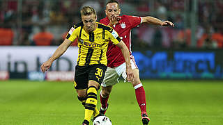 Passlack (l.) gegen Ribery: 