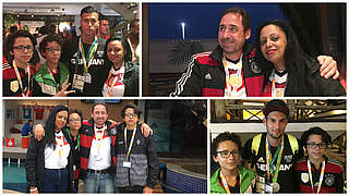 Once-in-a-lifetime opportunity: Weichert celebrates the silver medal with his family.  © Privat